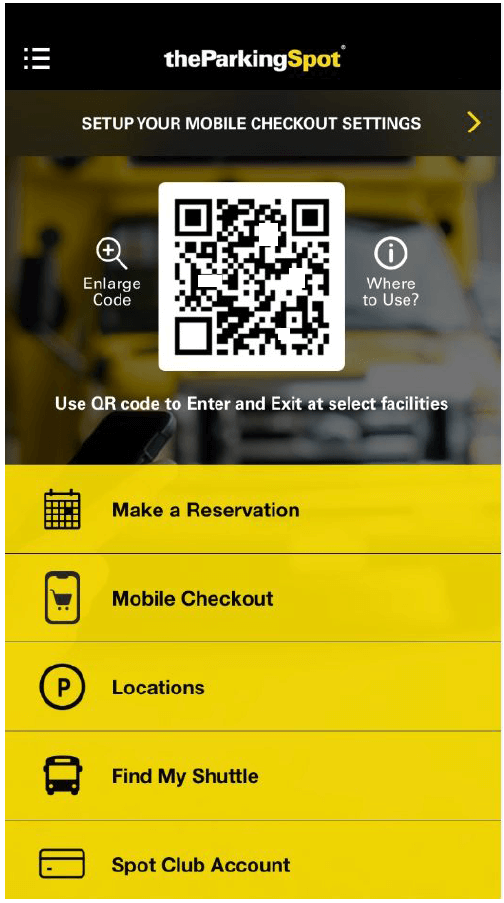 Checkout even quicker with The Parking Spot app!